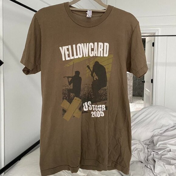 Yellowcard Y2K 2005 Concert Merch US Tour Alt Indie Rock Band Tee Shirt Small - Picture 1 of 5